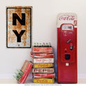 New York NY State Abbreviation Rusted Wall Decal