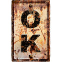 Oklahoma OK State Abbreviation Weathered Wall Decal