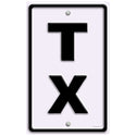 Texas TX State Abbreviation Wall Decal