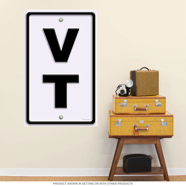 Vermont VT State Abbreviation Wall Decal
