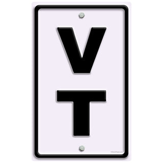 Vermont VT State Abbreviation Wall Decal