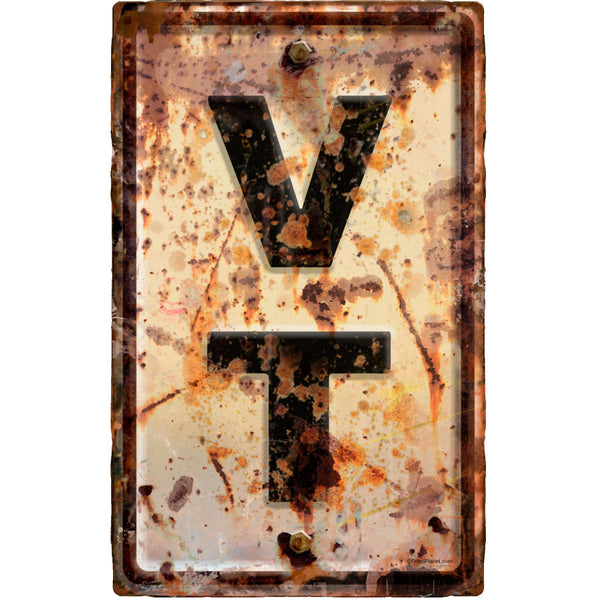 Vermont VT State Abbreviation Weathered Wall Decal
