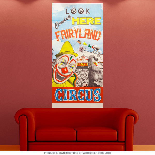 Fairyland Circus Look Clown Wall Decal