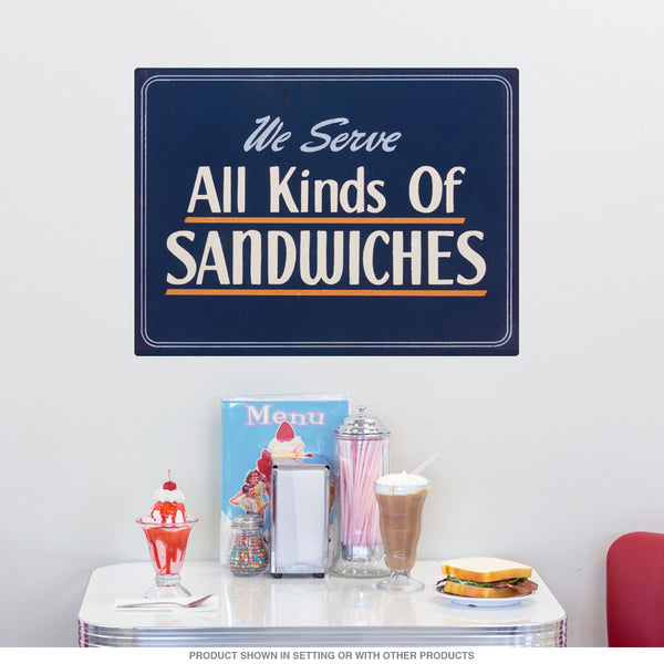 All Kinds Of Sandwiches Deli Wall Decal