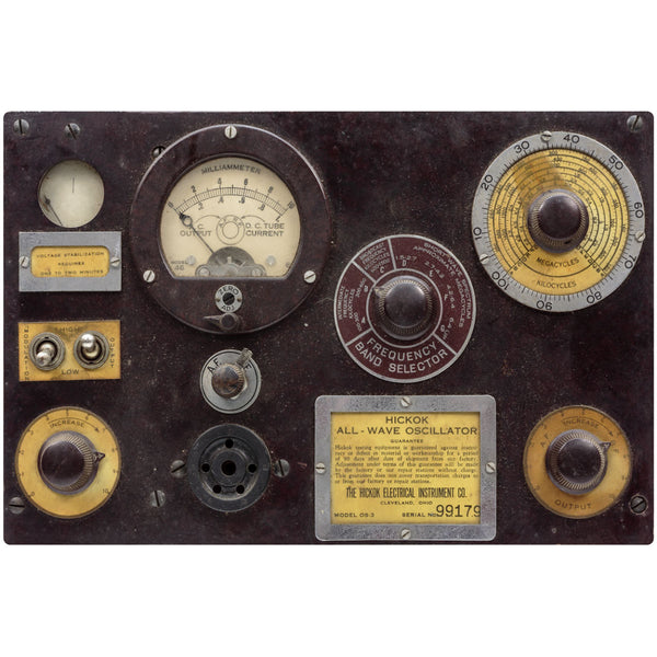 Oscillator Panel Vintage Style Steampunk Laptop Sticker