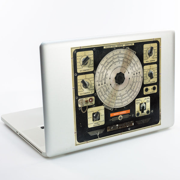 Signal Generator Panel Vintage Style Laptop Sticker