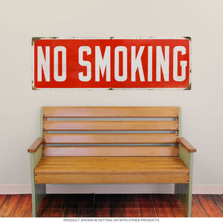 No Smoking Message Distressed Wall Decal