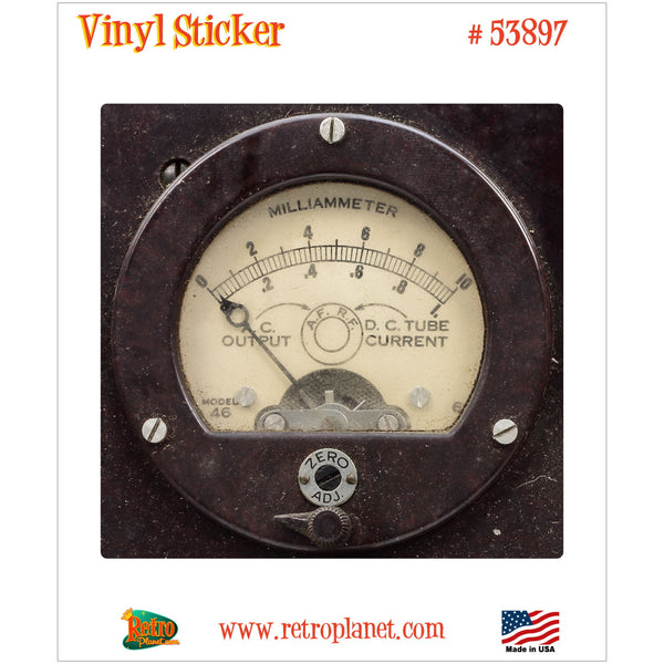 DC Tube Current Meter Machine Vinyl Sticker
