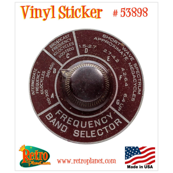 Frequency Band Dial Machine Vinyl Sticker