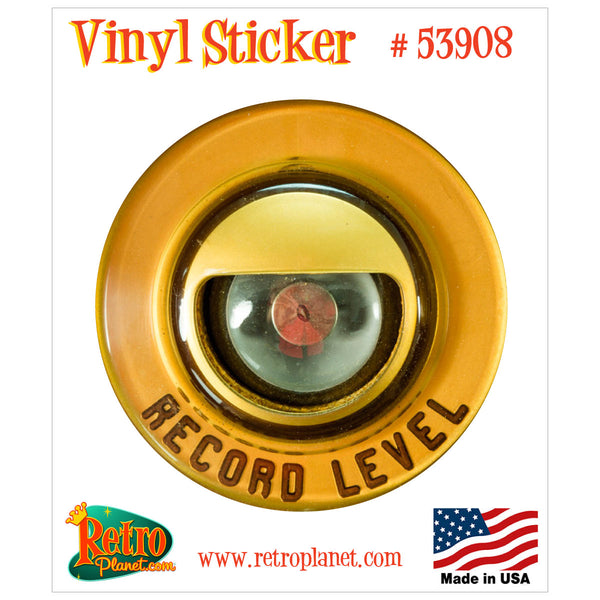 Record Level Audio Meter Vinyl Sticker