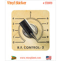 RF Control Switch Machine Vinyl Sticker