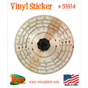 White Megacycles Kilocycles Dial Vinyl Sticker