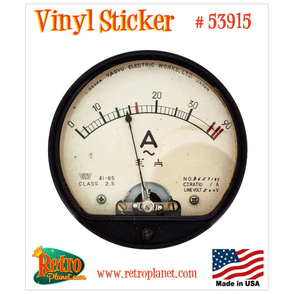 Yagu Electric Amp Meter Machine Vinyl Sticker