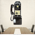 Pay Phone Stylized Antique Telephone Wall Decal