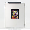 Beware Rainbow Pit Bull Dog Dean Russo Vinyl Sticker