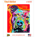 Thoughtful Pit Bull Dog Dean Russo Vinyl Sticker