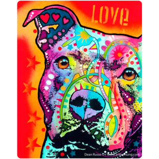 Thoughtful Pit Bull Dog Dean Russo Vinyl Sticker