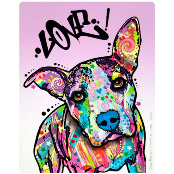 Love Pit Bull Dog Dean Russo Pop Art Vinyl Sticker