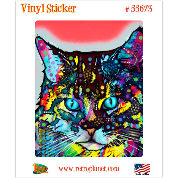 Maine Coon Cat Dean Russo Pop Art Vinyl Sticker