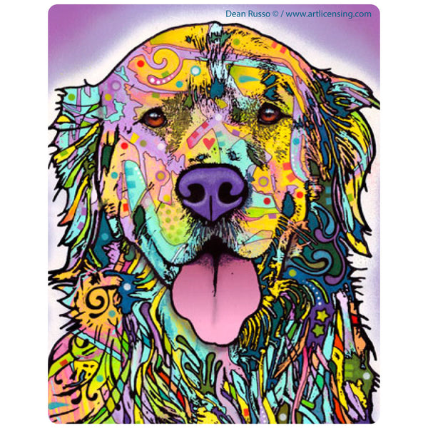 Silence is Golden Retriever Dog Dean Russo Vinyl Sticker