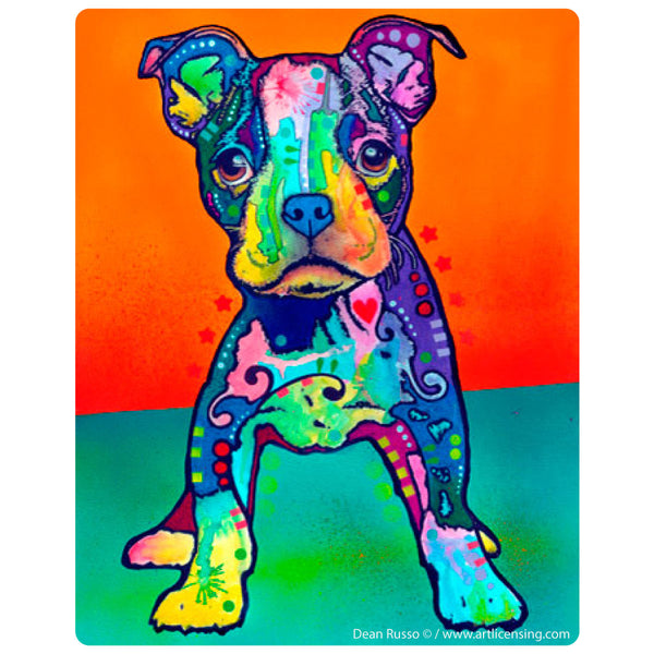 Pit Bull Puppy On My Own Dean Russo Dog Vinyl Sticker