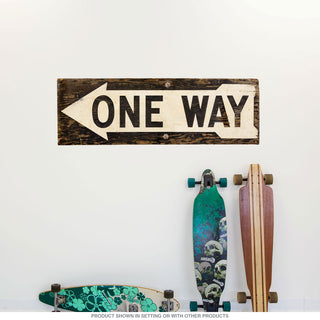 One Way Street Left Arrow Wall Decal