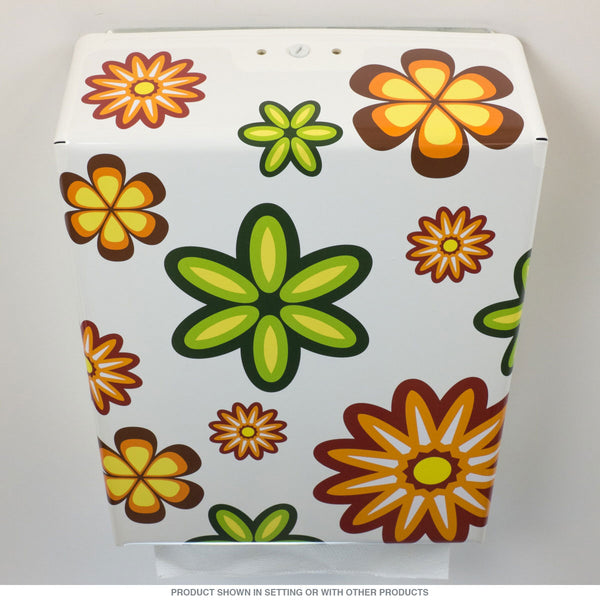Mod Flowers 70s Style Paper Towel Dispenser