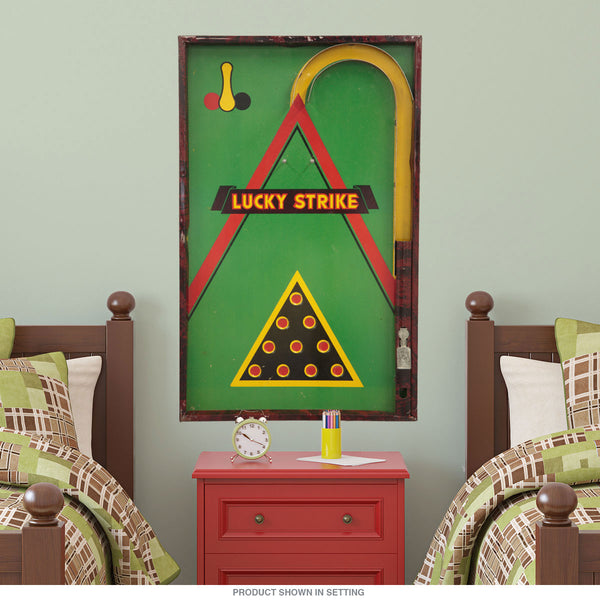 Lucky Strike Pinball Arcade Game Wall Decal