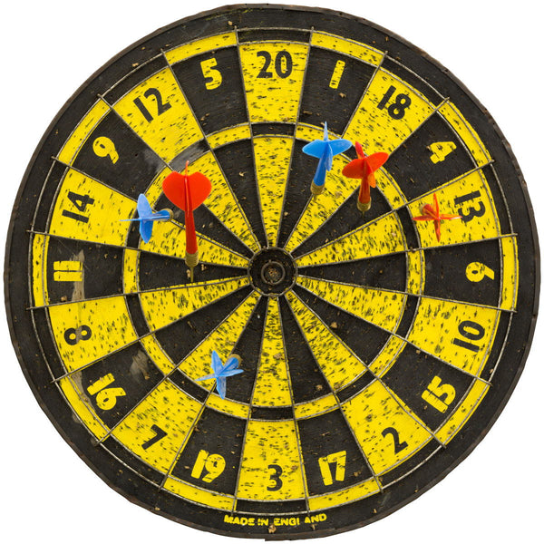 Dartboard With Blue & Red Darts Wall Decal