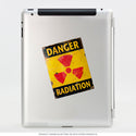 Danger Radiation Distressed Vinyl Sticker