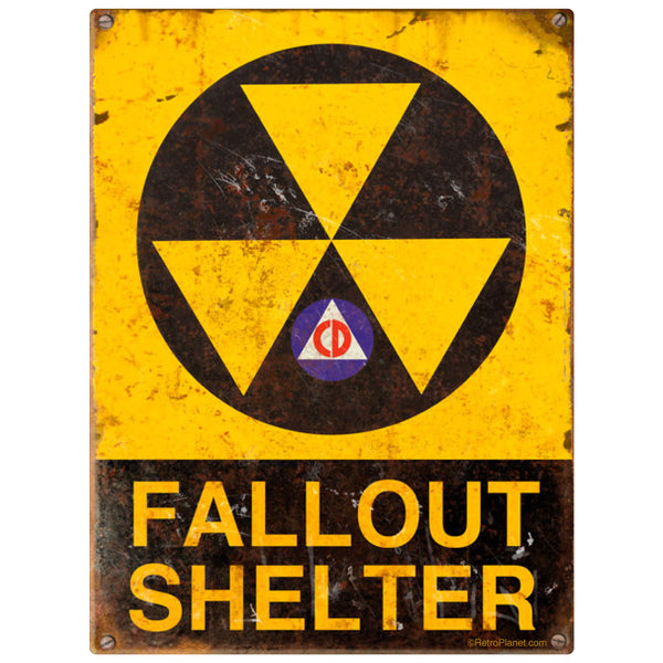Fallout Shelter Distressed Vinyl Sticker