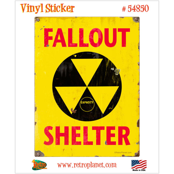 Fallout Shelter Capacity Yellow Vinyl Sticker