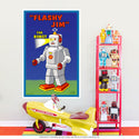 Flashy Jim Robot Tin Toy Wall Decal