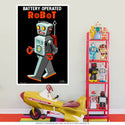 Battery Operated Robot Toy Wall Decal
