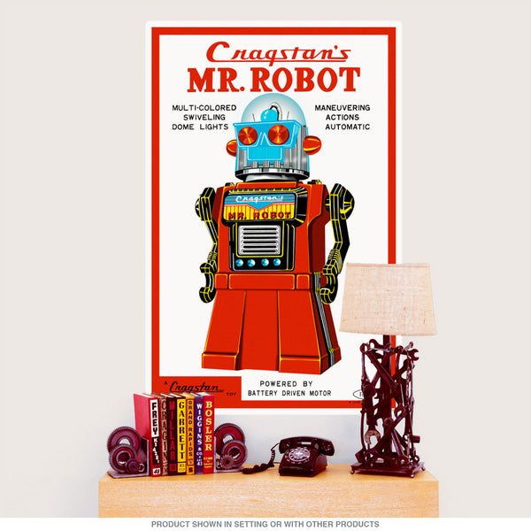 Mr Robot Cragstans Tin Toy Wall Decal