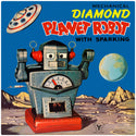 Diamond Planet Robot Tin Toy Wall Decal