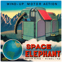 Space Elephant Robot Tin Toy Wall Decal