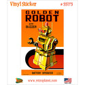 Golden Robot Toy Vinyl Sticker