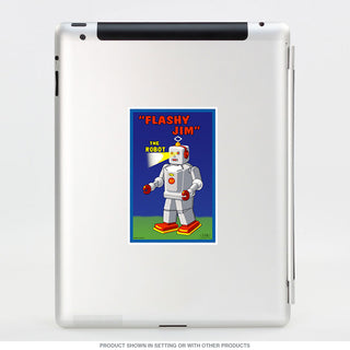 Flashy Jim Toy Robot Vinyl Sticker