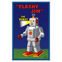 Flashy Jim Toy Robot Vinyl Sticker