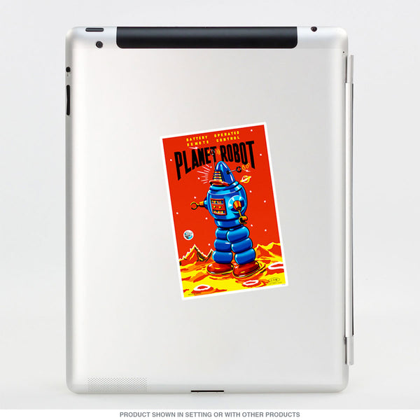 Planet Robot Toy Vinyl Sticker