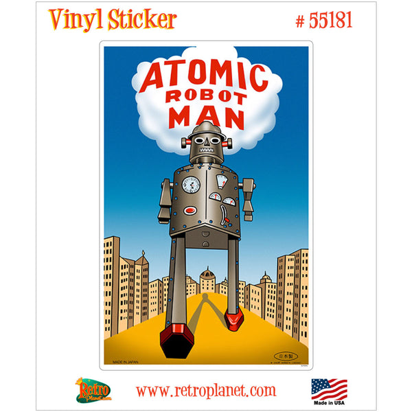 Atomic Robot Man Toy Vinyl Sticker