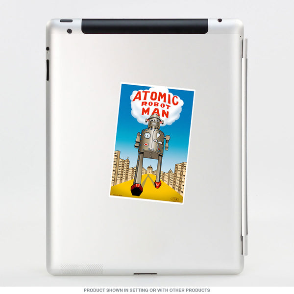 Atomic Robot Man Toy Vinyl Sticker