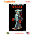 Battery Operated Robot Toy Vinyl Sticker