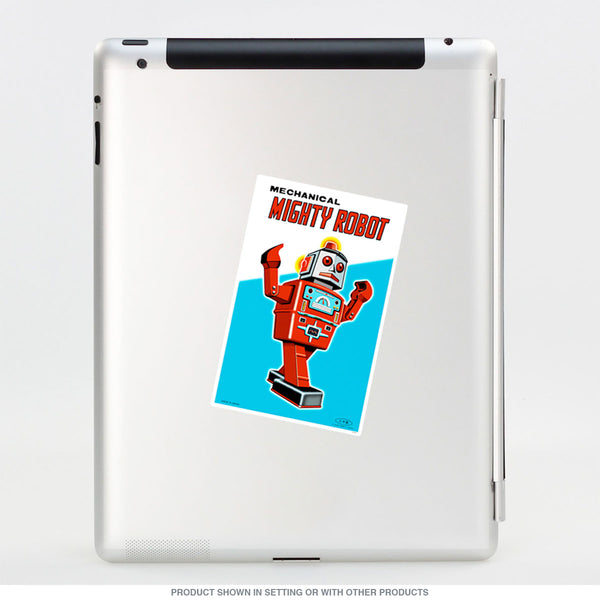 Mighty Robot Toy Vinyl Bumper Sticker