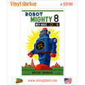 Robot Mighty 8 Toy Vinyl Bumper Sticker