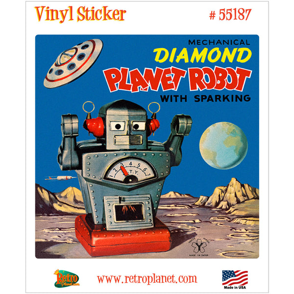 Diamond Planet Robot Toy Vinyl Sticker