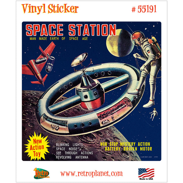 Space Station Toy Vinyl Sticker