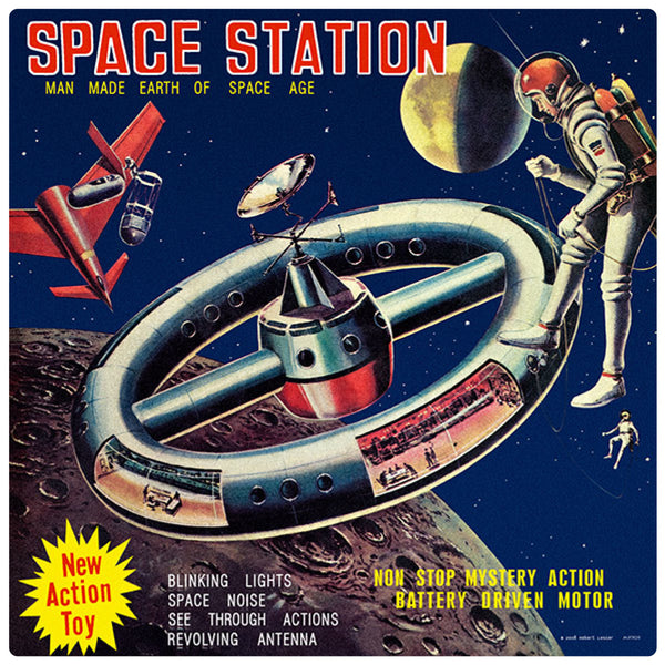 Space Station Toy Vinyl Sticker