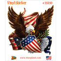 Patriotic American Eagle Cutout Vinyl Sticker